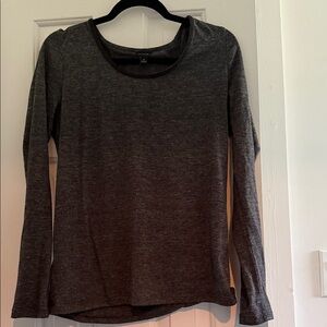 Ann Taylor Charcoal Long Sleeve Blouse